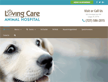 Tablet Screenshot of lovingcareanimalhospital.com